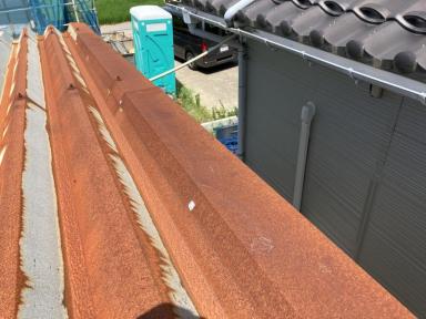 折半屋根の錆について